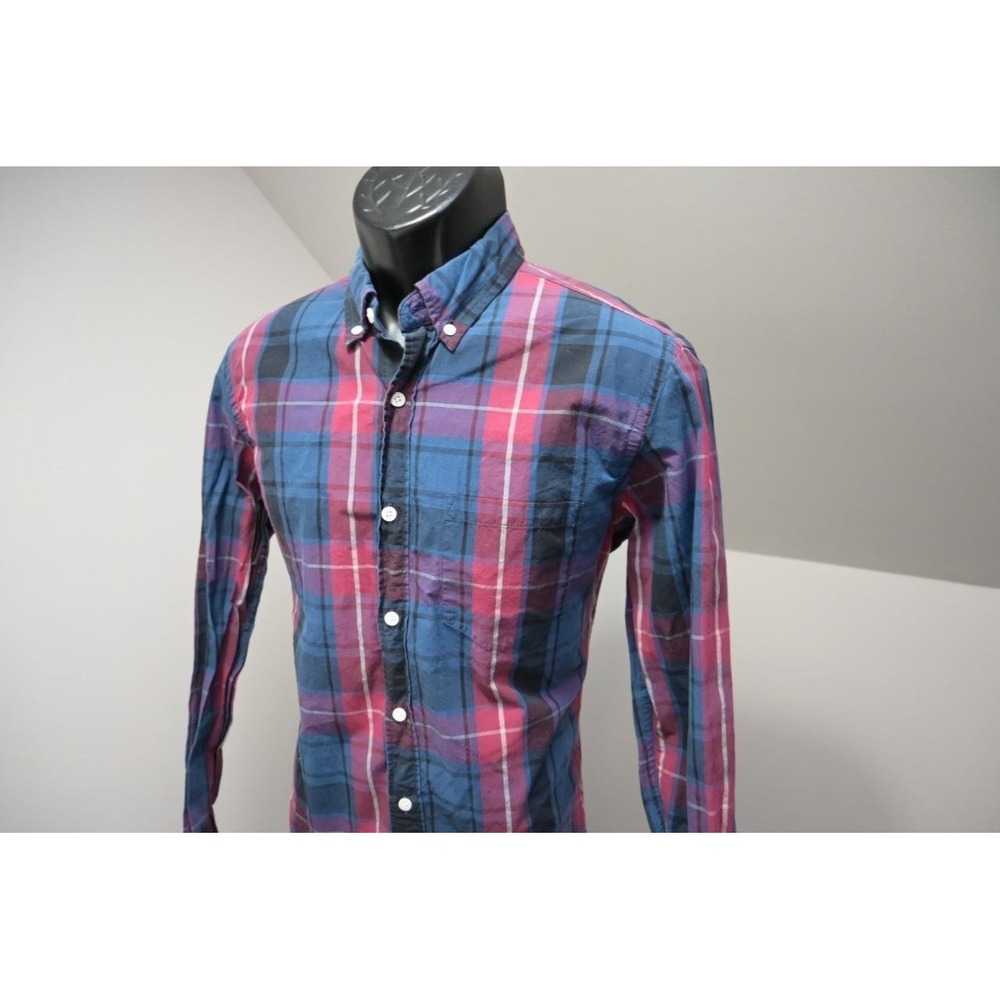 J Crew Slim Fit Casual Button Up Dress Shirt Plaid Long Sleeve Mens Sz Medium